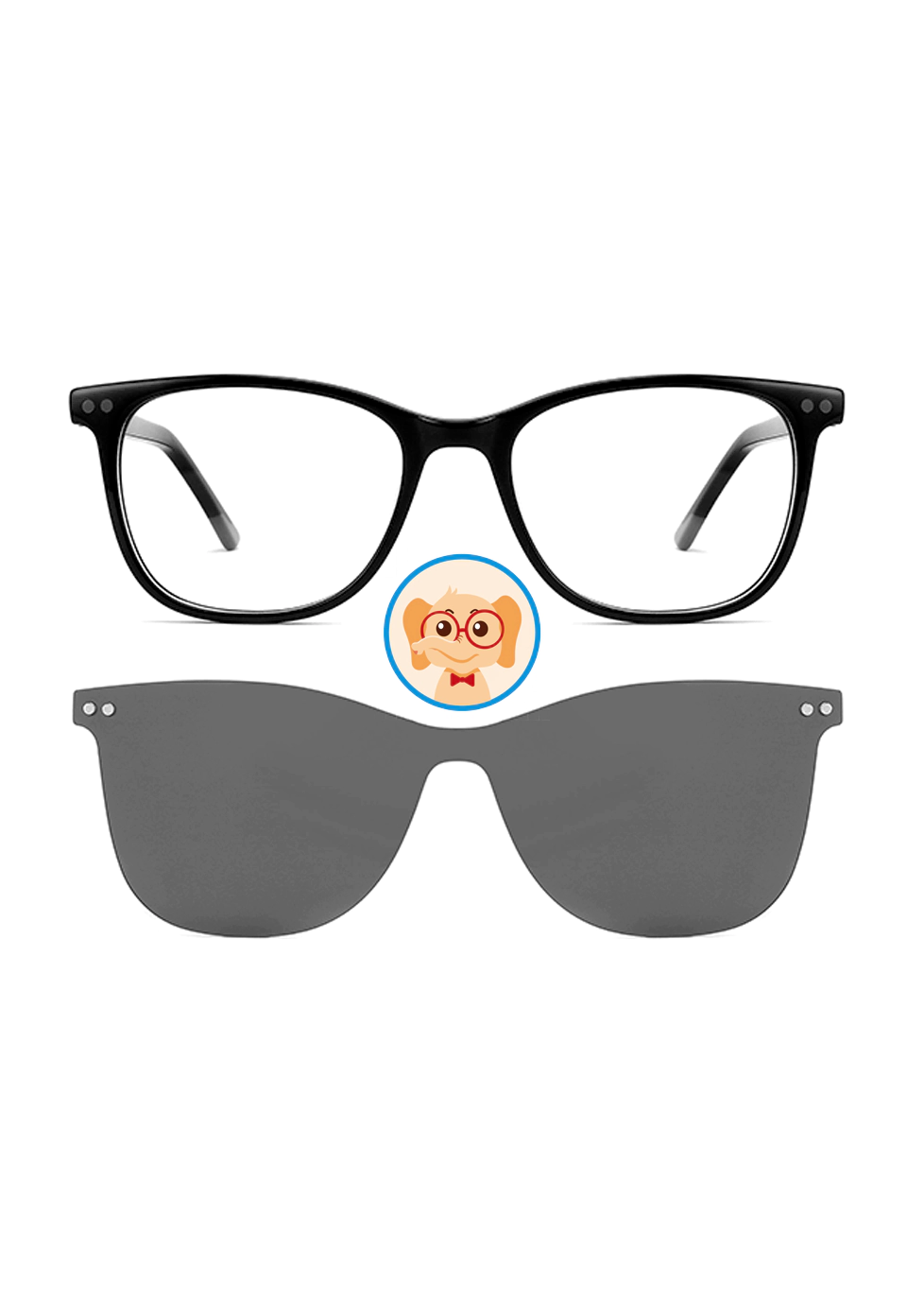 Ouyuan Clip Ons TAK9036 occhiali bambini clip magnetica