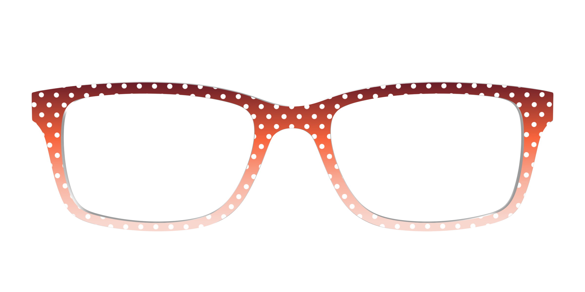 Pair Eyewear Design Tops Maroon Blush Polka Dot topper pois