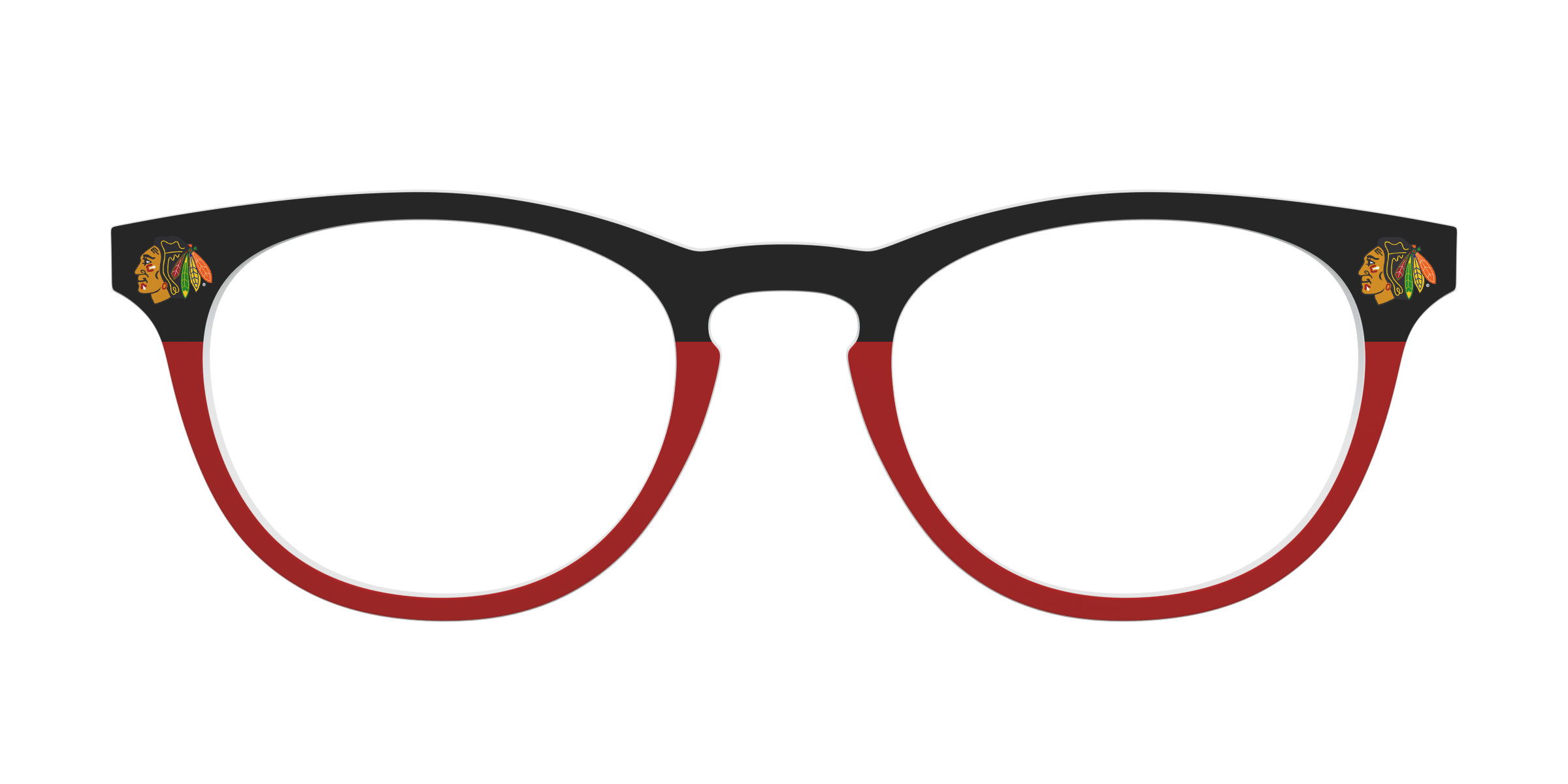 Pair Eyewear The Blackhawks Split topper occhiali nero rosso
