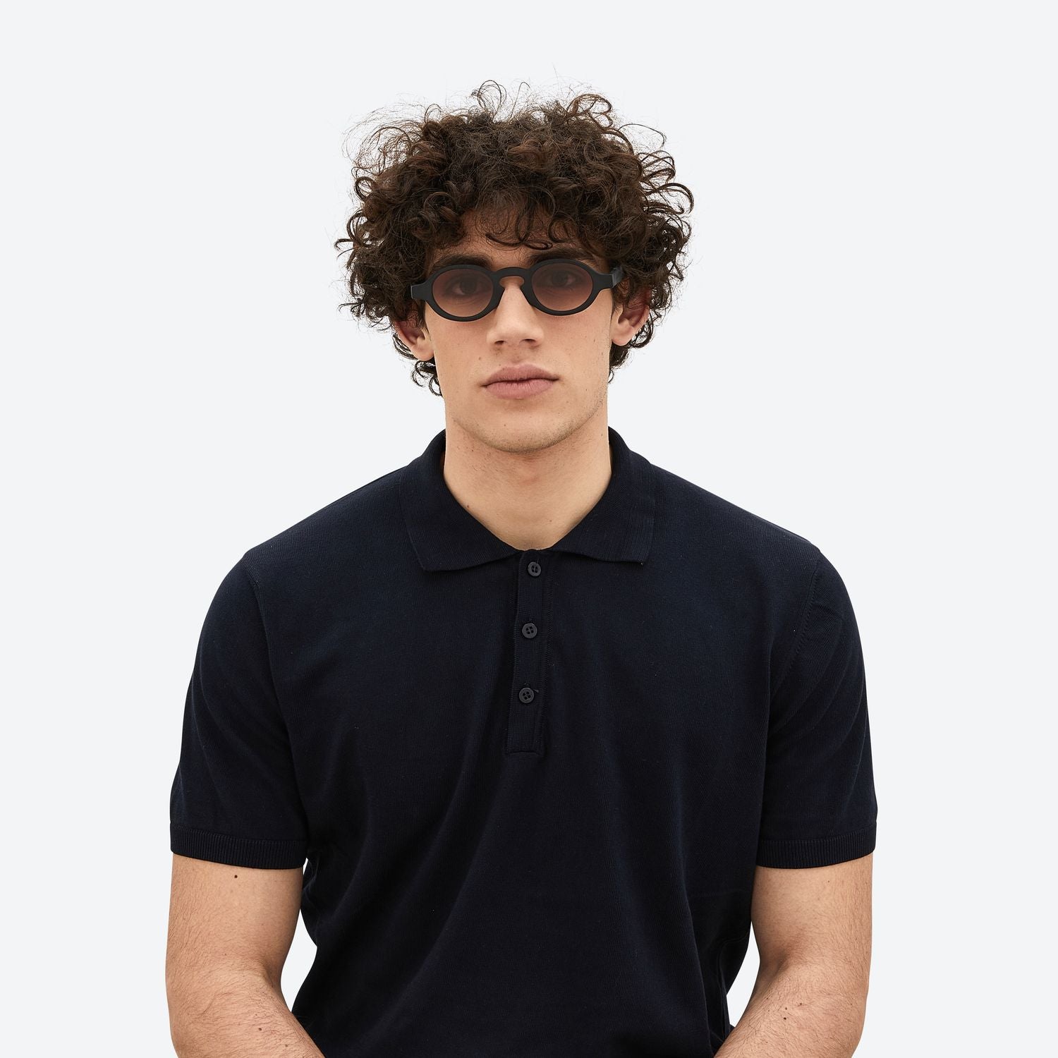 Monokol Burbon MK167 C3 occhiali da sole rotondi unisex neri