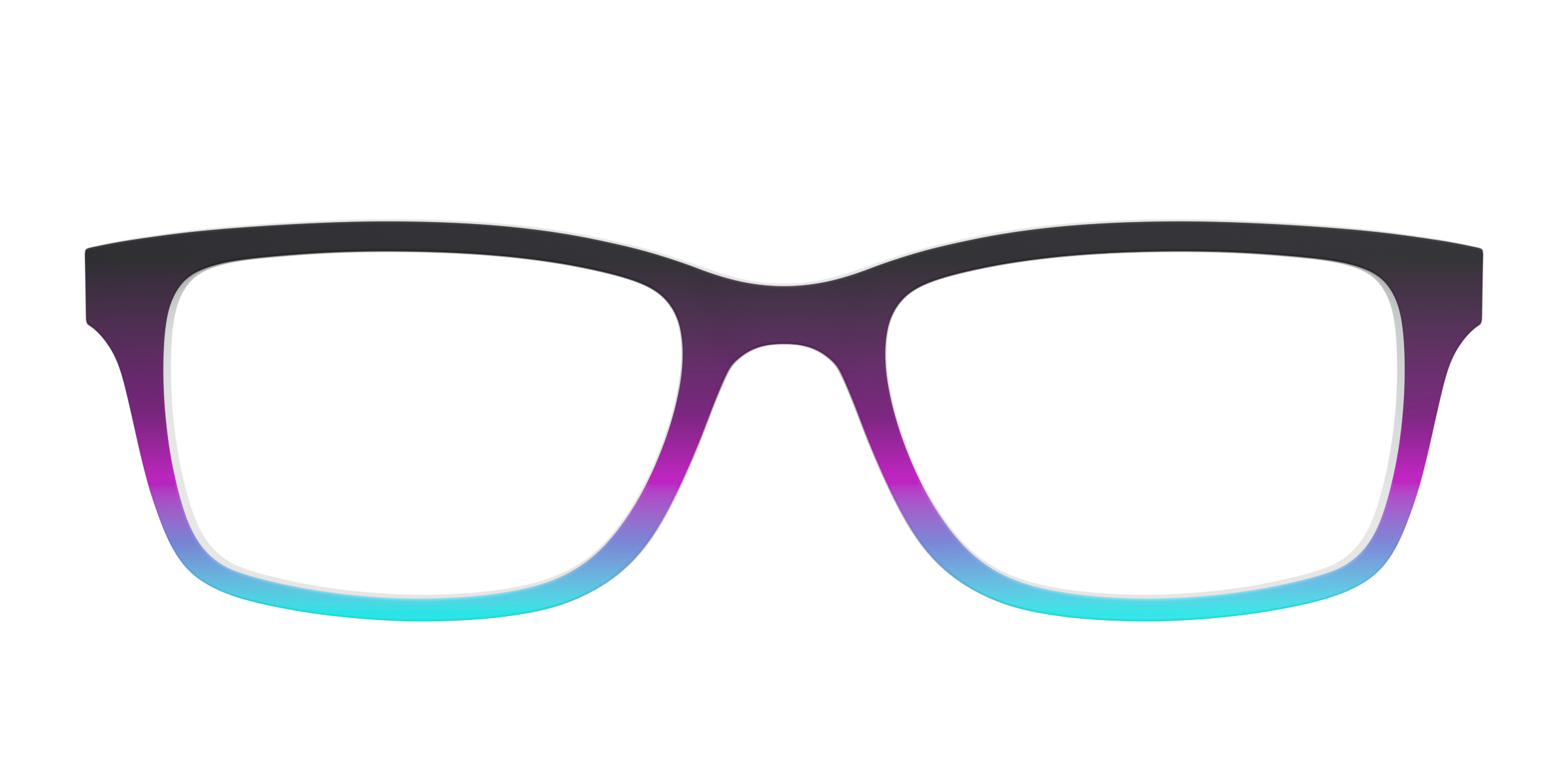 Pair Eyewear Solid Tops Licorice Seafoam top per occhiali sfumato