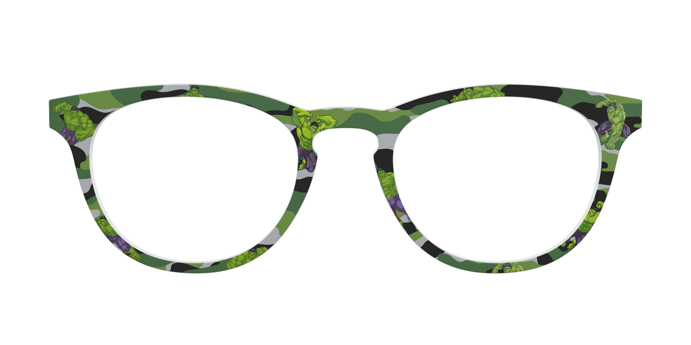 Pair Eyewear Collabs Hulk Camo top per occhiali verde mimetico
