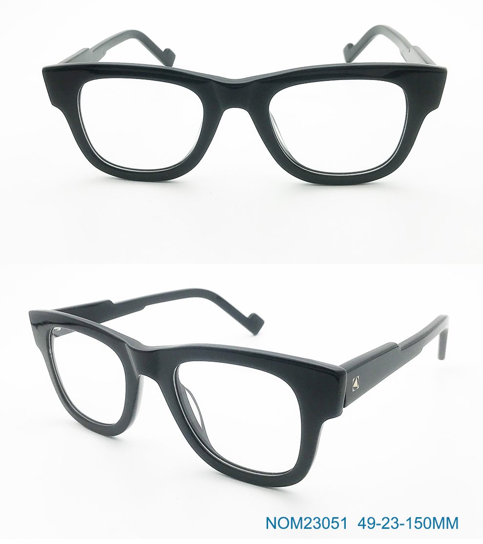 Ouyuan NOA23051 occhiali da vista acetato neri 49-23-150