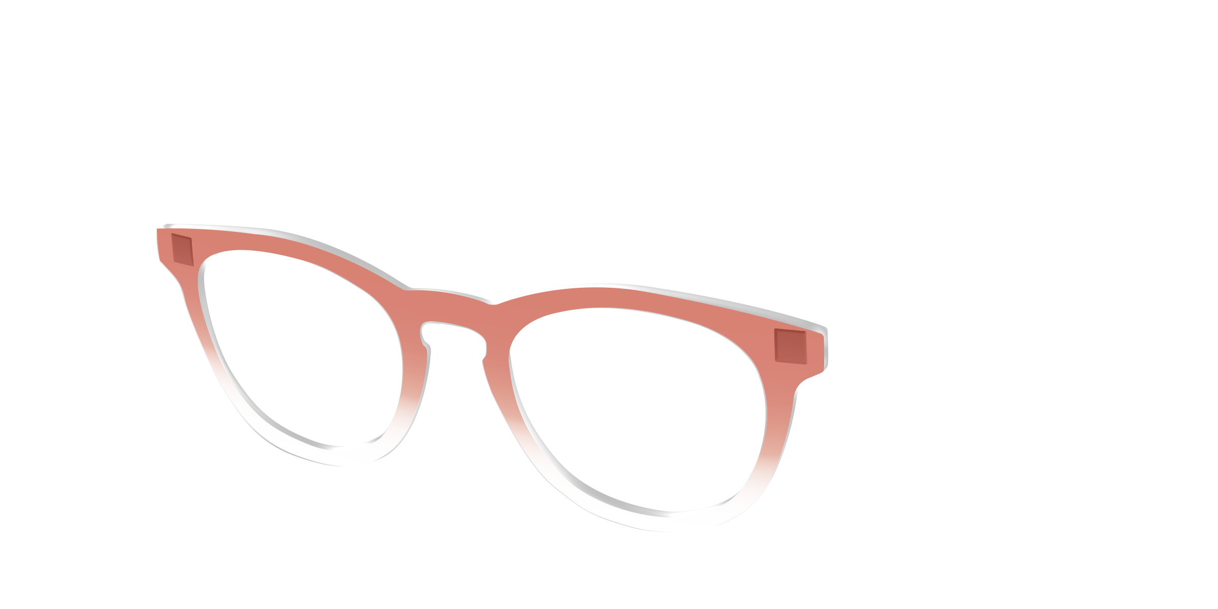 Pair Eyewear Solid Burnt Orange top occhiali sfumato