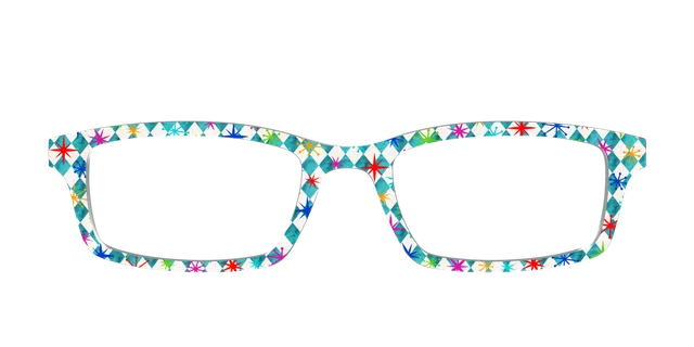 Pair Eyewear Design Tops Starburst Diamonds top per occhiali nero