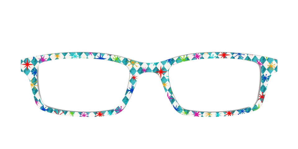 Pair Eyewear Design Tops Starburst Diamonds top per occhiali nero