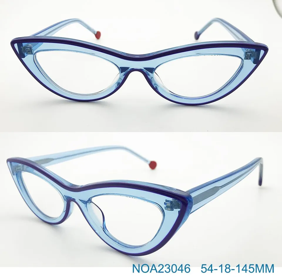 Ouyuan Eyewear NOA23046 montatura occhiali acetato nera