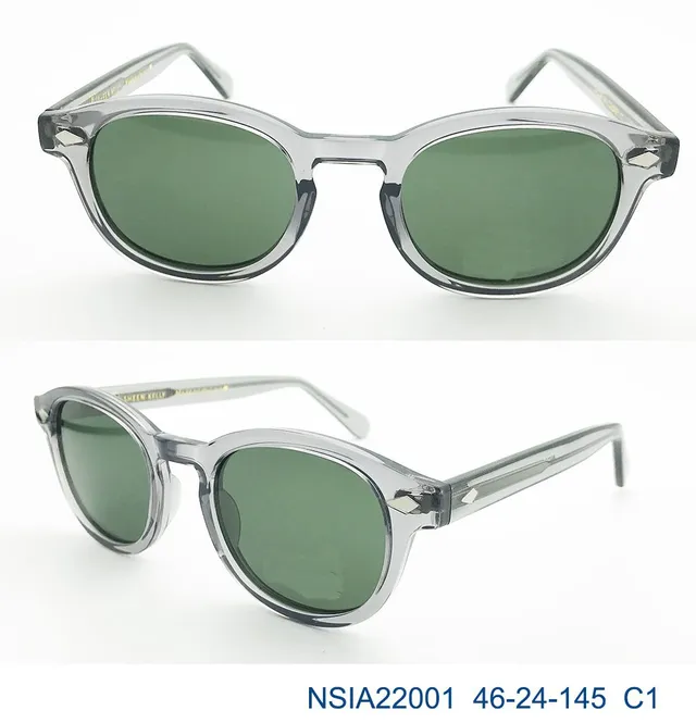 Ouyuan Sunglasses NSIA22001C1 occhiali da sole grigio lente verde