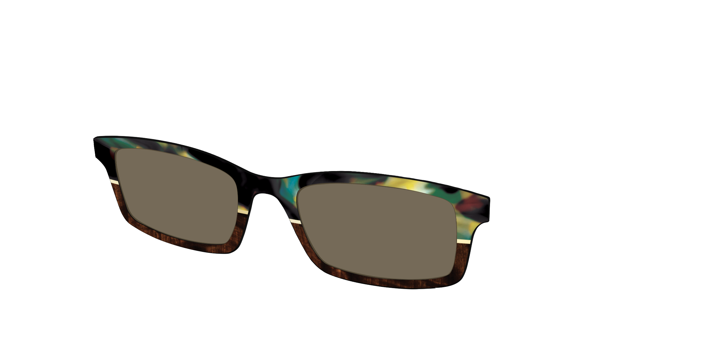 Pair Eyewear Sun Tops Mirage Split Gold Foil sole polarizzato 552