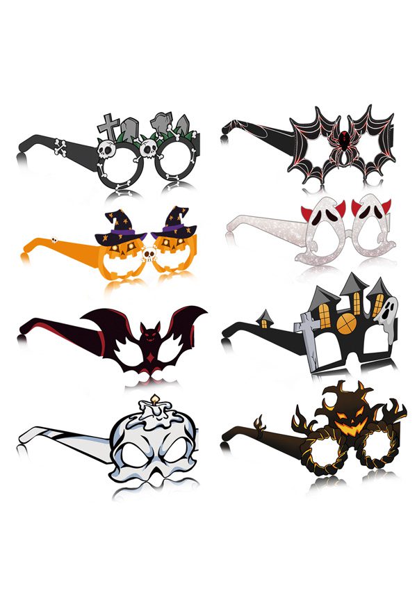Ouyuan HA0002 occhiali Halloween carta 14cm festa