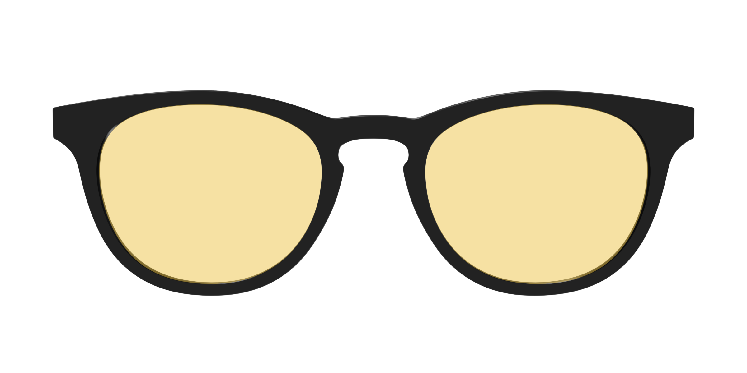 Pair Eyewear Design Tops The Black Citrine Yellow top occhiali Serra nero
