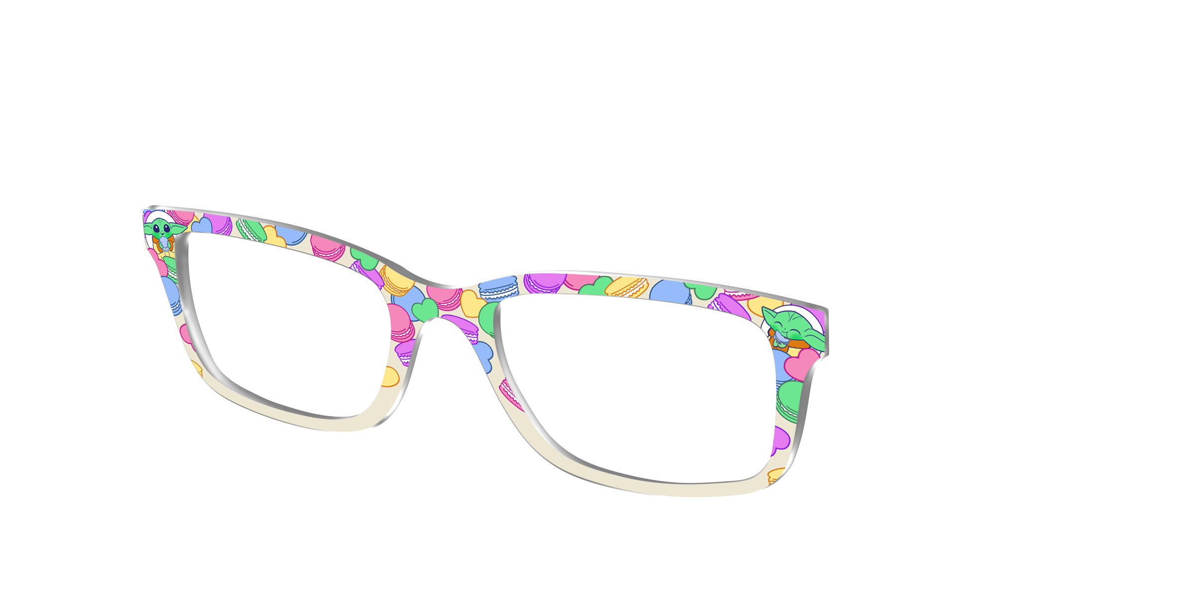 Pair Collabs Grogu Snack Attack top occhiali fantasia verde