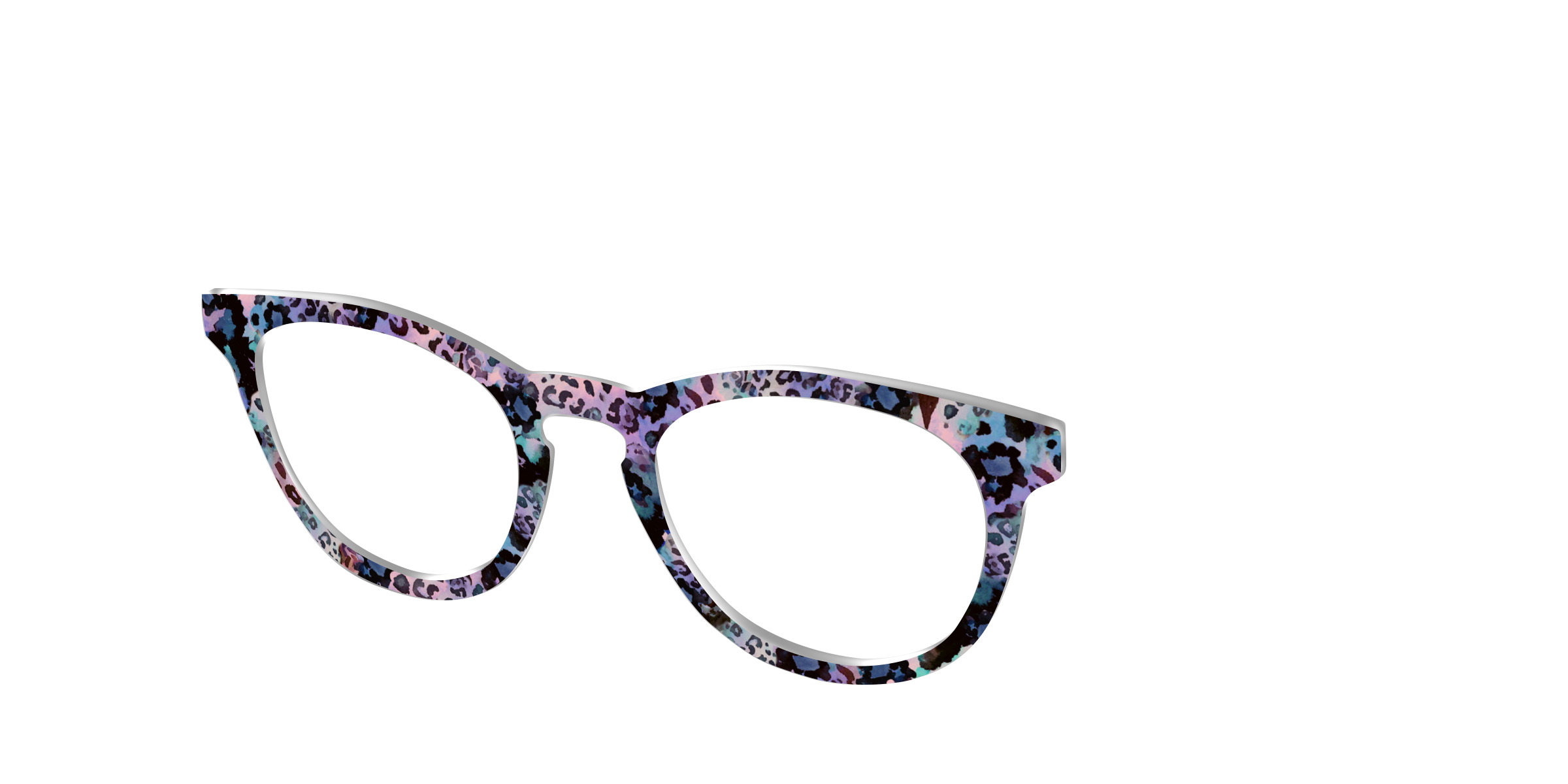 Pair Eyewear Design Tops Alluring Animal Print Mix top SU04