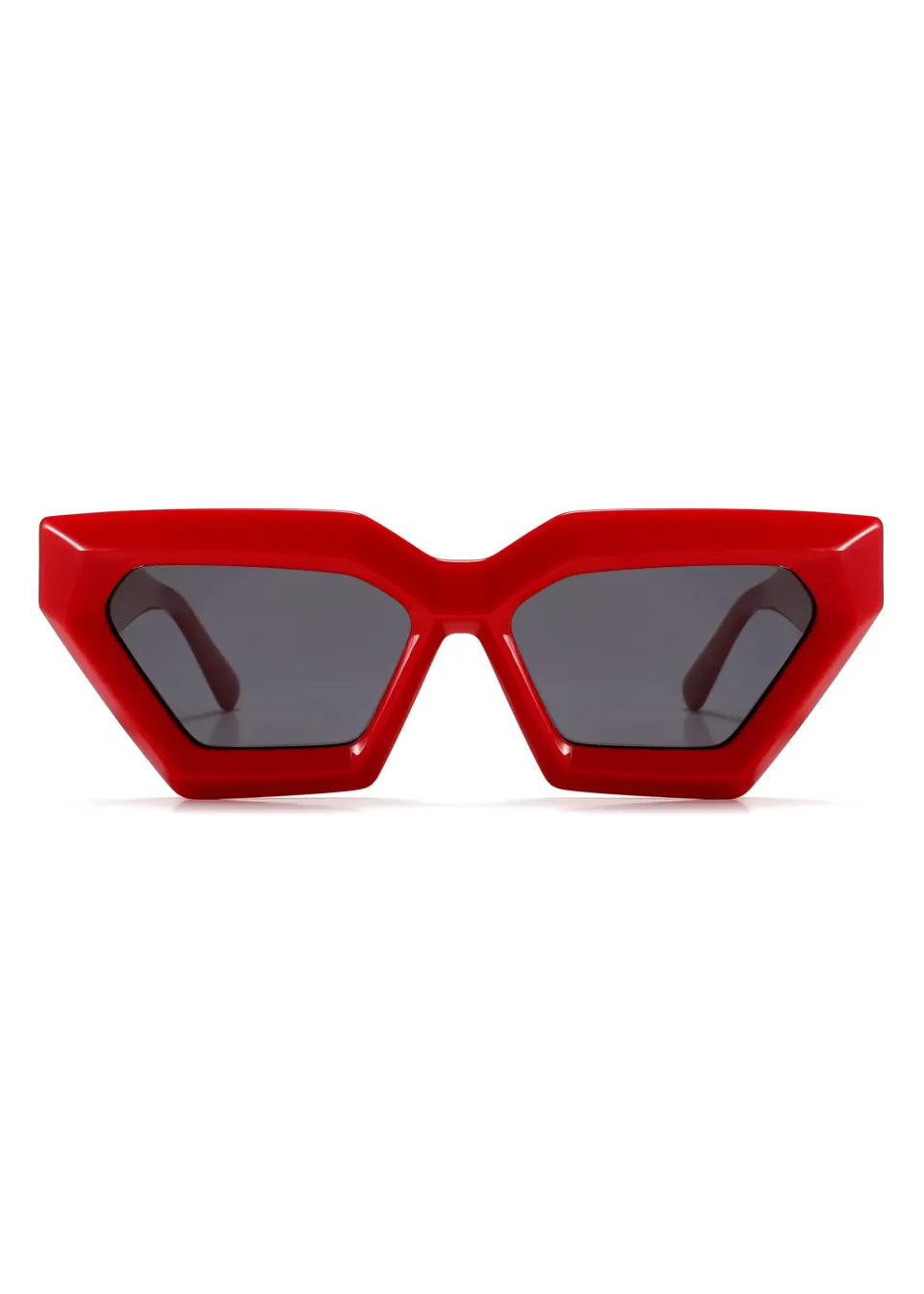 Ouyuan Sunglasses YD1241T occhiali da sole trapezoidali neri
