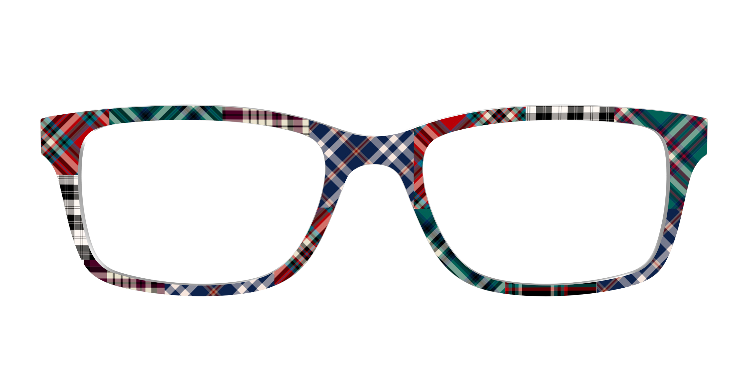 Pair Eyewear Design Tops Grunge Plaid Print Mix top scozzese