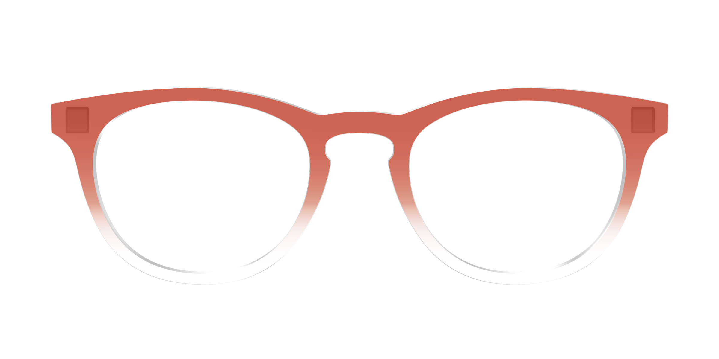 Pair Eyewear Solid Burnt Orange top occhiali sfumato