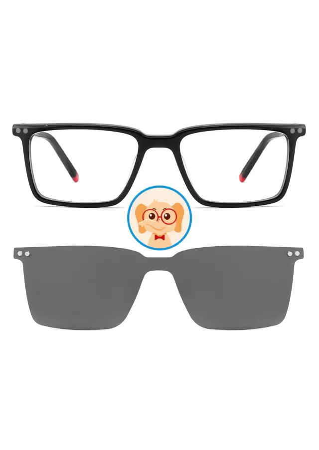 Ouyuan Clip Ons TAK9046 occhiali bambino con clip sole