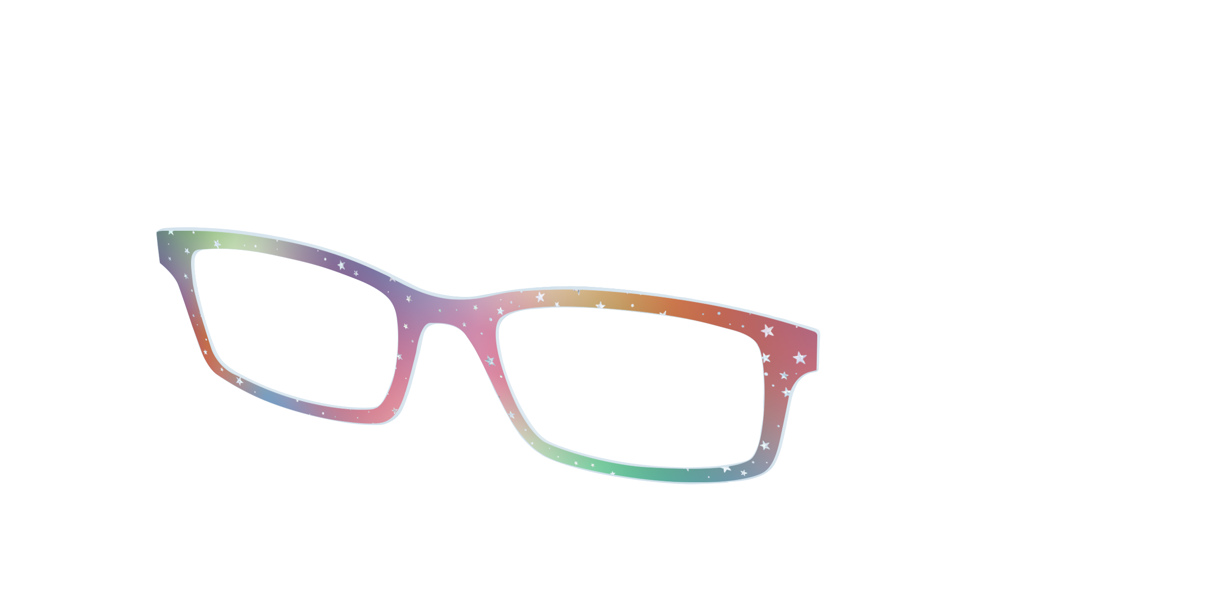 Pair Eyewear Design Tops Rainbow Holographic Celestial top magnetico