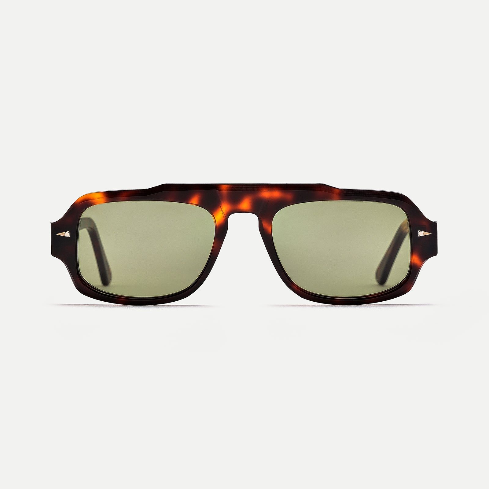 AHLEM George V occhiali da sole Turtle Khaki acetato