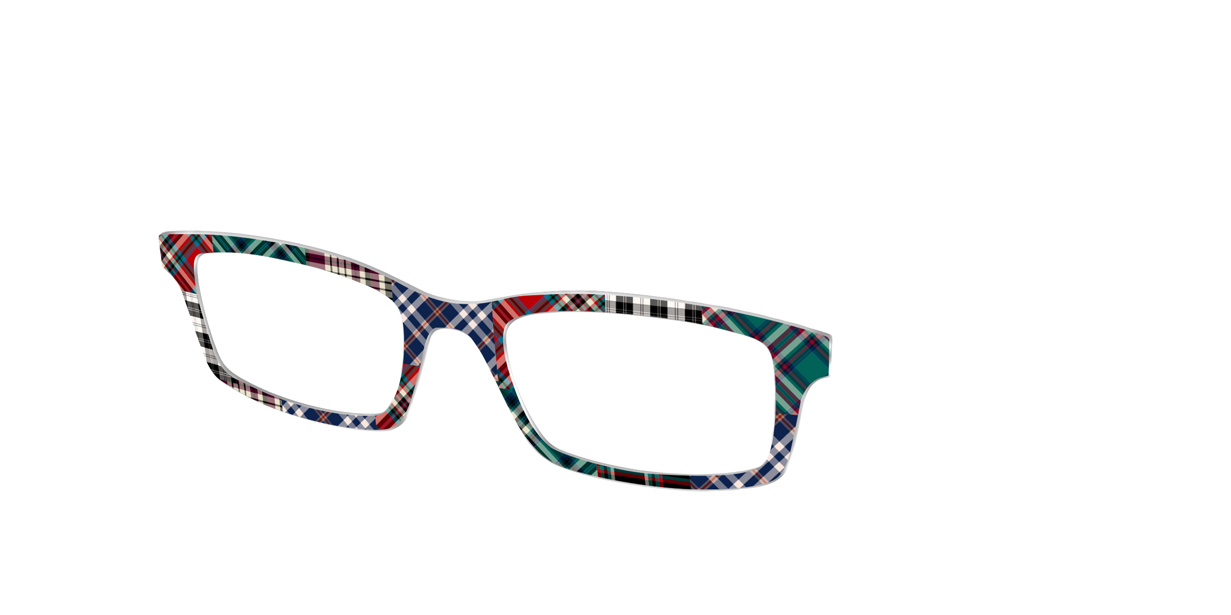 Pair Eyewear Design Tops Grunge Plaid Print Mix top scozzese