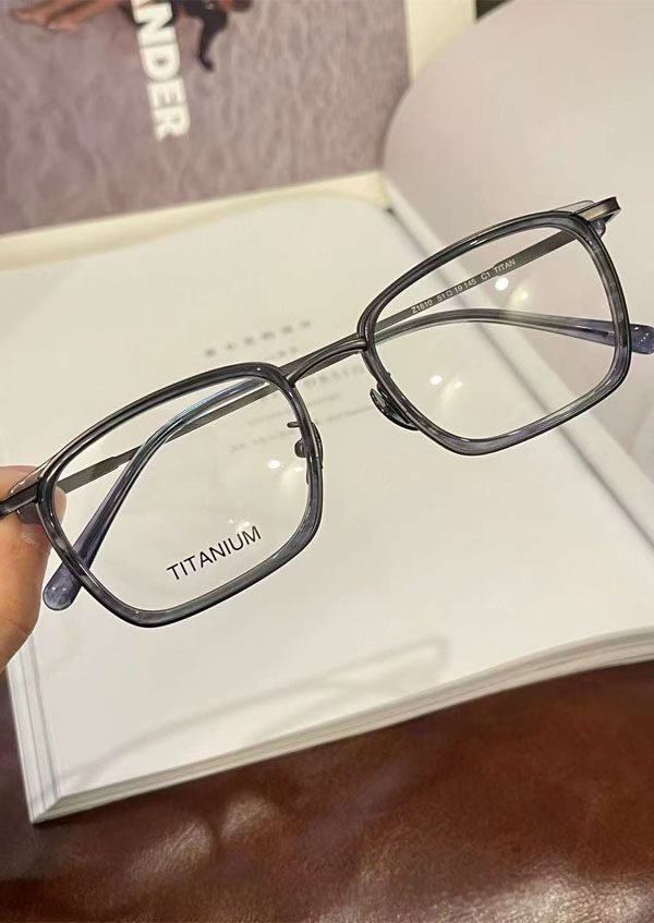 Ouyuan OYZ1610-9 Montatura Occhiali Vista Nero Titanio