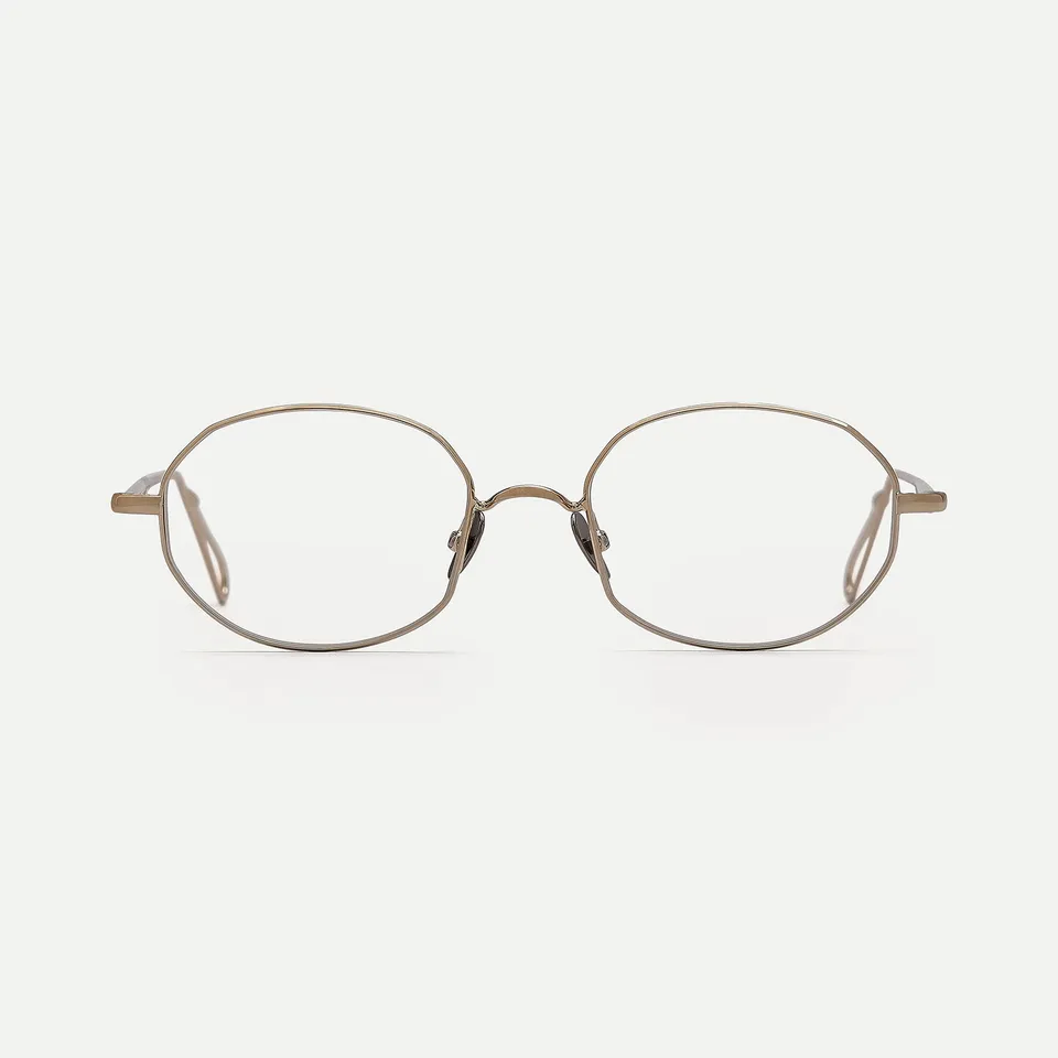 AHLEM Montsouris occhiali da vista grey gold ovali metallo