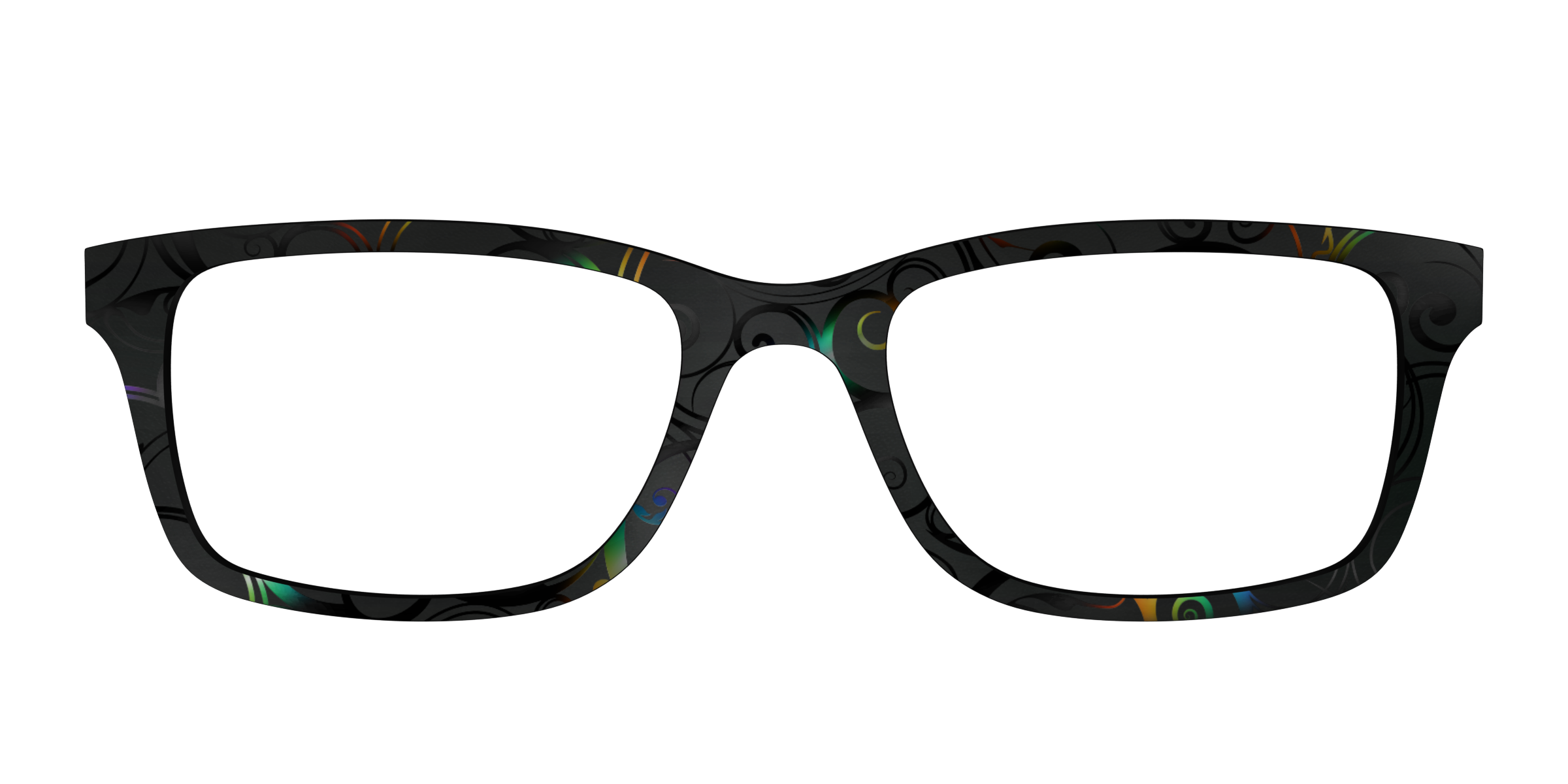 Pair Eyewear Design The Black Shimmer Scrolls top Cedro nero