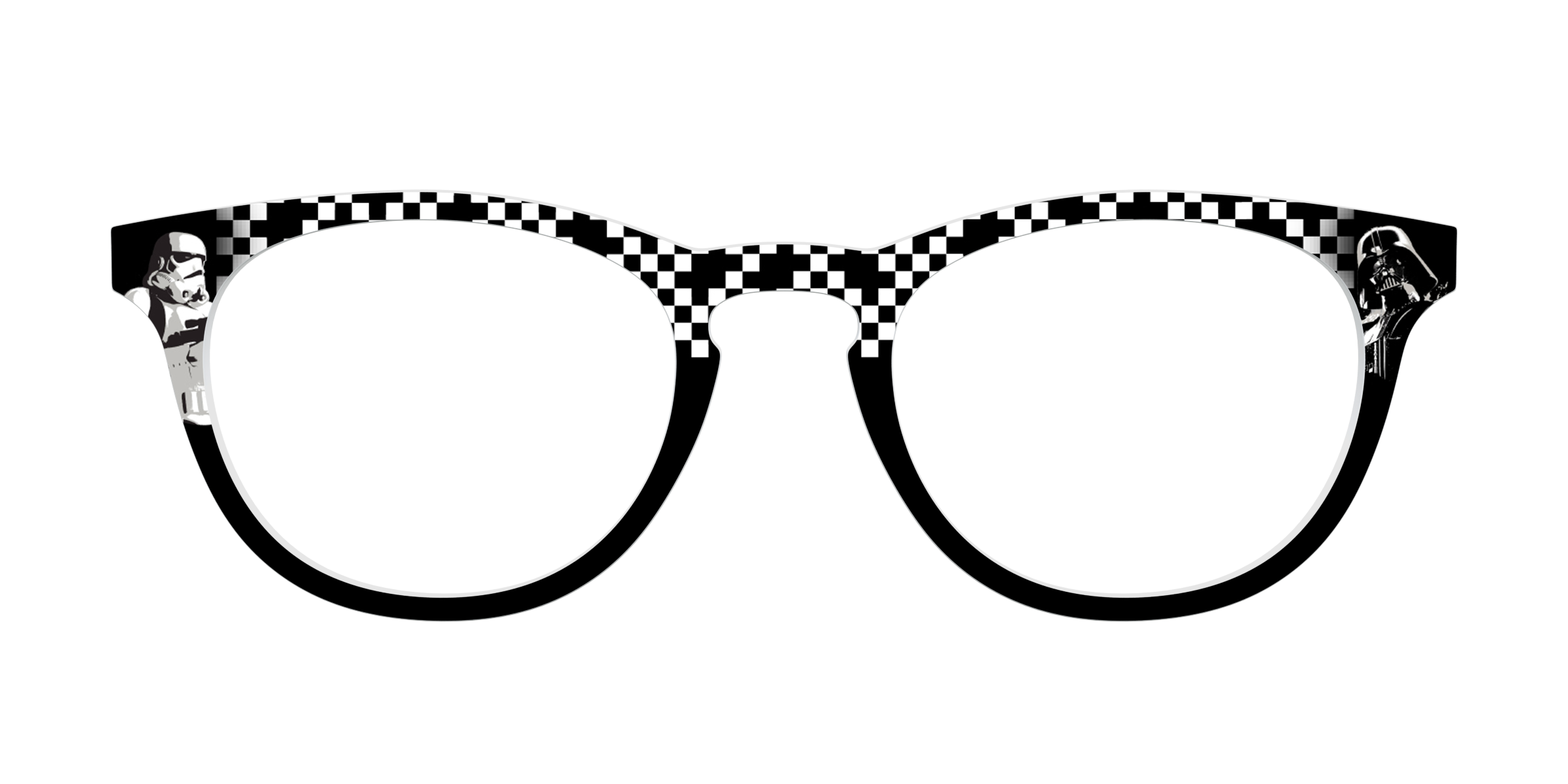 Pair Eyewear Collabs Dark Side Checker Split top Cedro