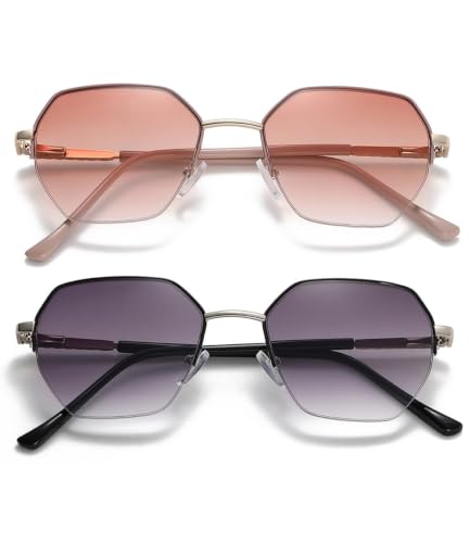 Hubeye Metal Square Occhiali Lettura Sole 1.0 Donna