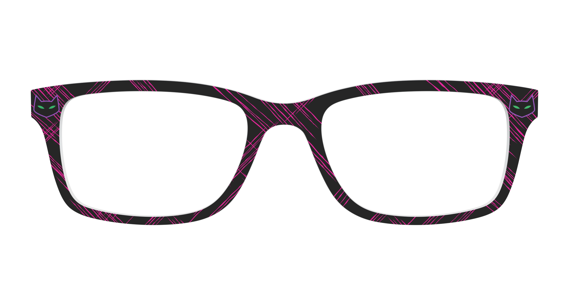 Pair Eyewear Collabs The Catwoman top occhiali nero rosa