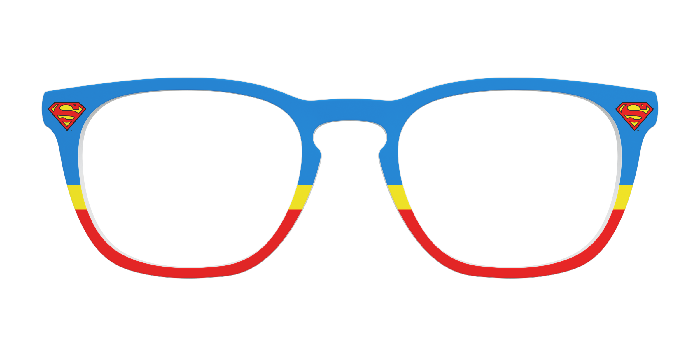 Pair Eyewear Collabs The Superman Suit Top Blu Rosso