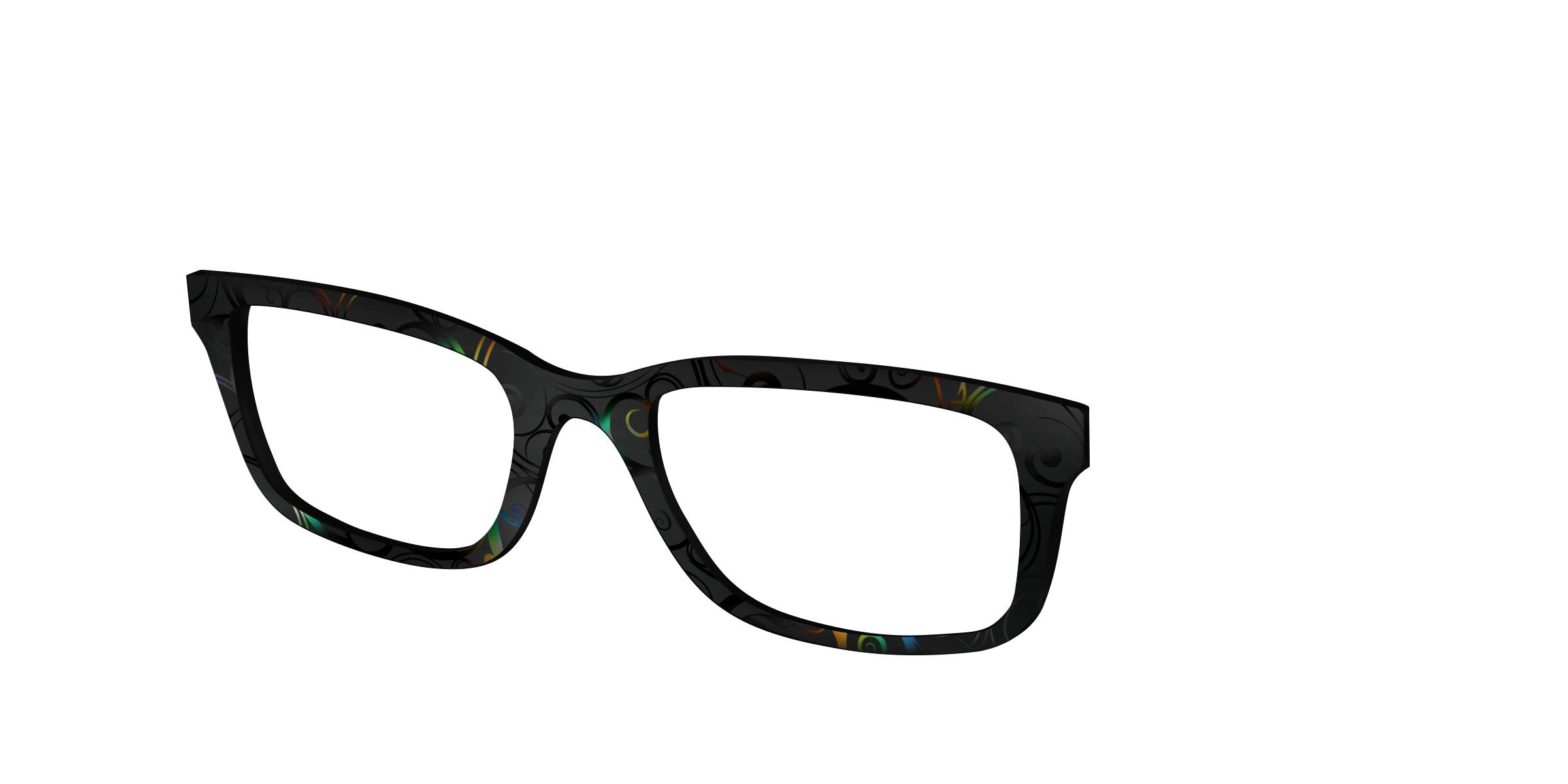 Pair Eyewear Design The Black Shimmer Scrolls top Cedro nero