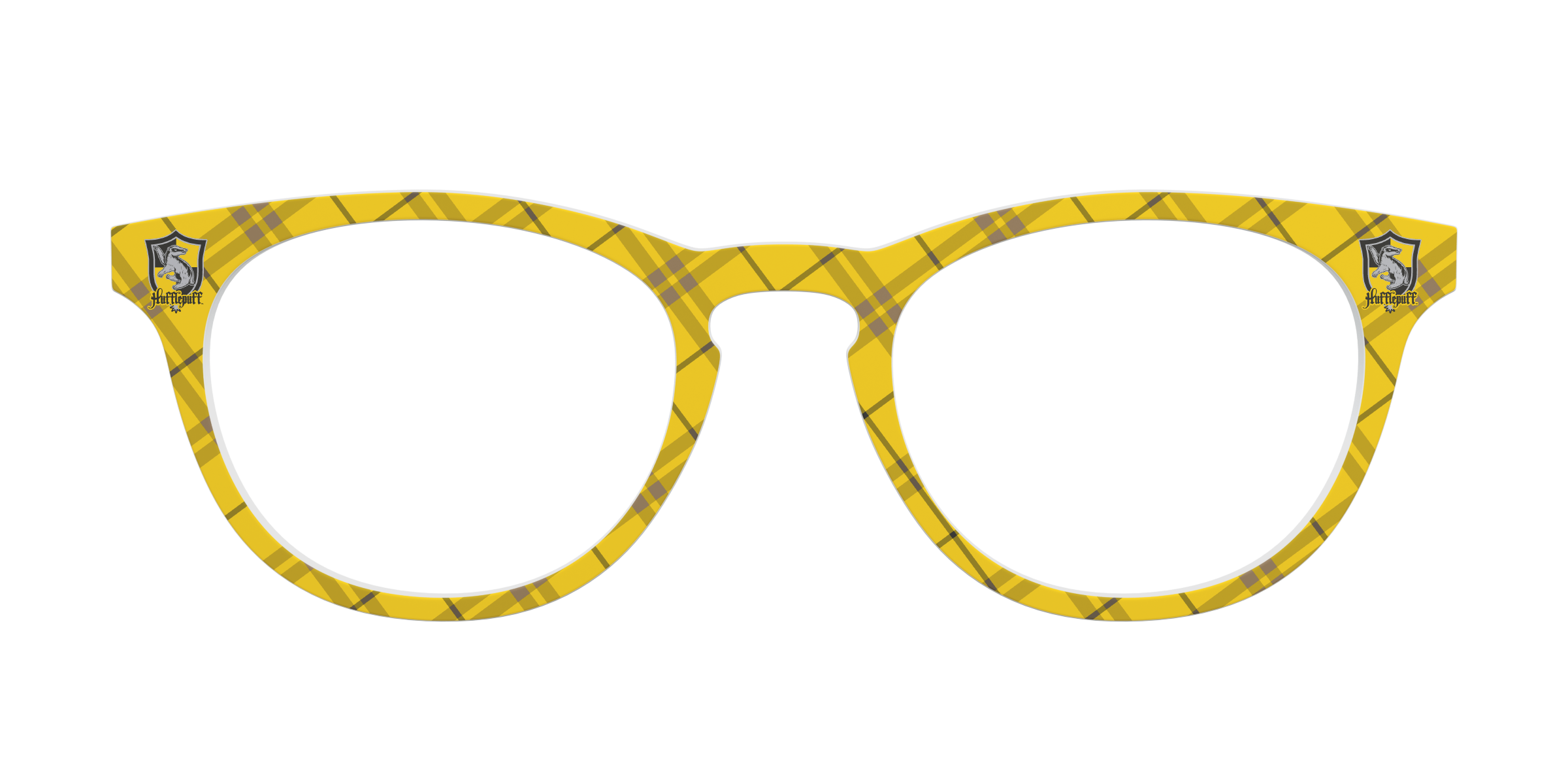 Pair Eyewear Collabs The Hufflepuff Plaid top occhiali giallo