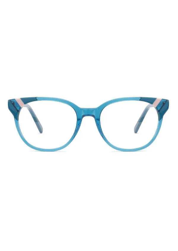 Ouyuan 7001 occhiali da vista rotondi acetato rossi bordeaux