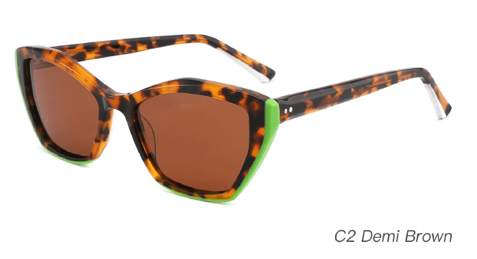 Ouyuan AS00008 occhiali da sole donna cat eye polarizzati
