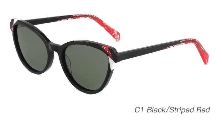 Ouyuan AS00001 occhiali da sole donna cat-eye multicolore