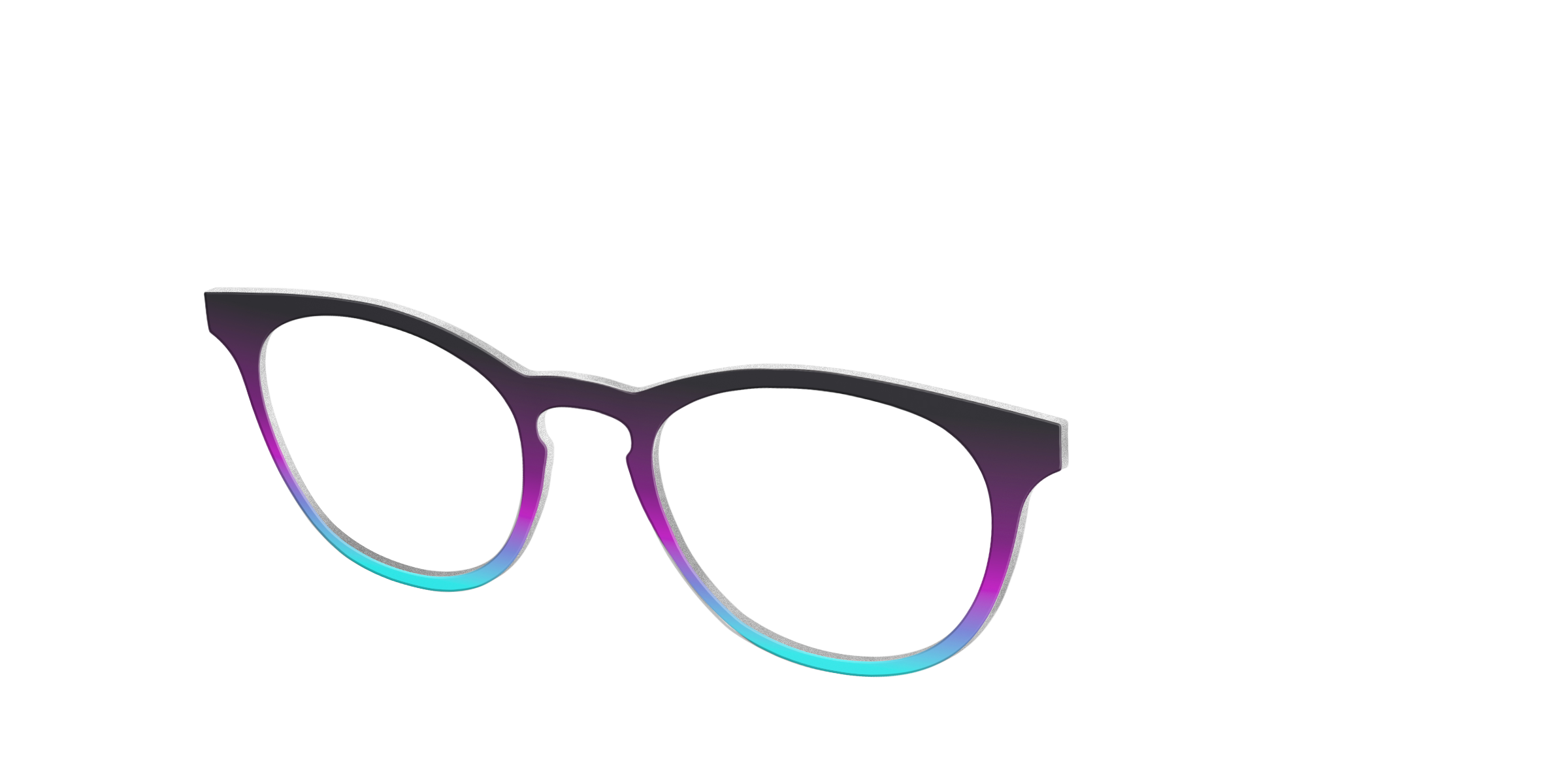 Pair Eyewear Solid Tops Licorice Seafoam top per occhiali sfumato