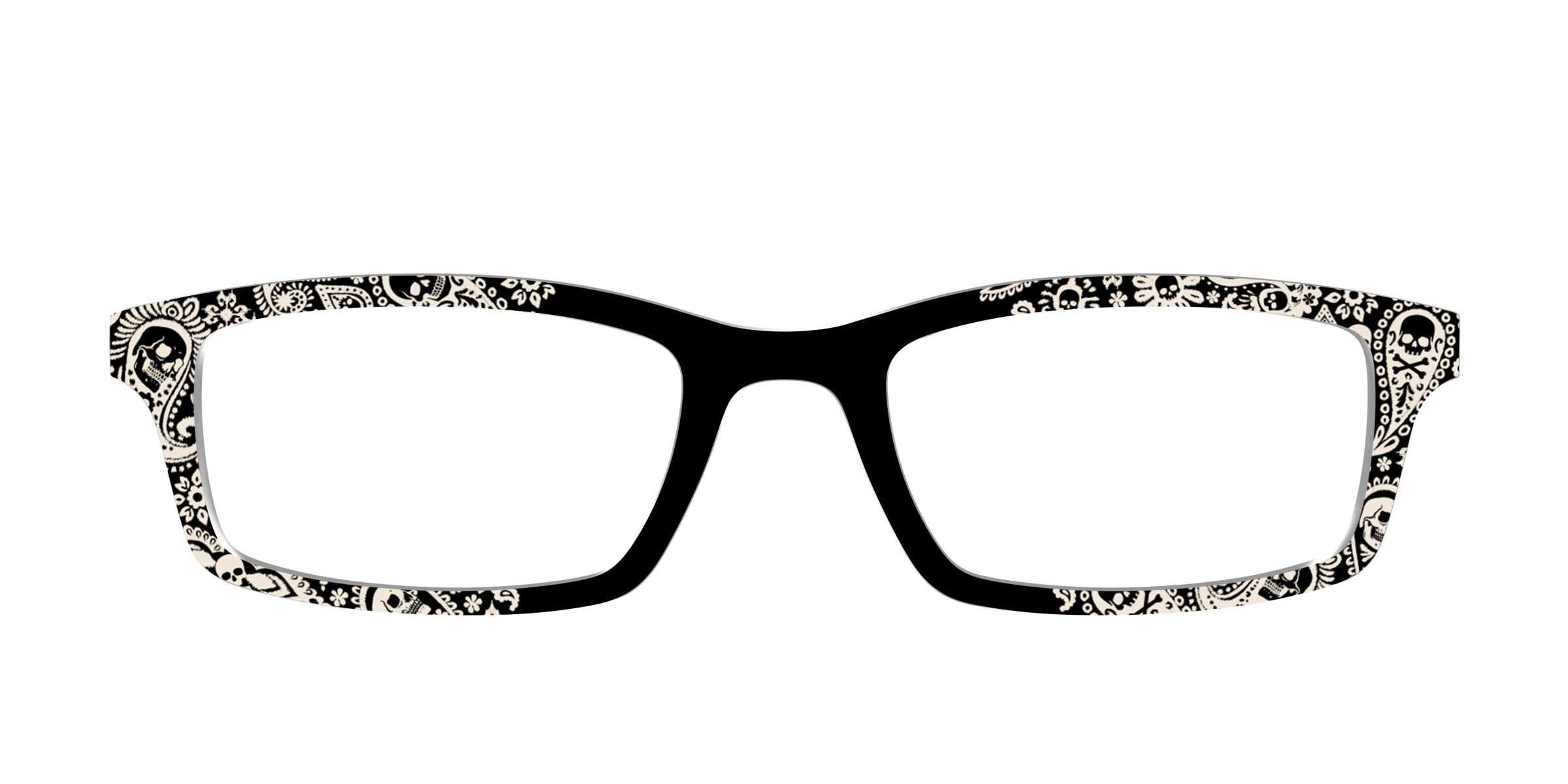 Pair Eyewear Design Tops Bone Paisley top occhiali bianco