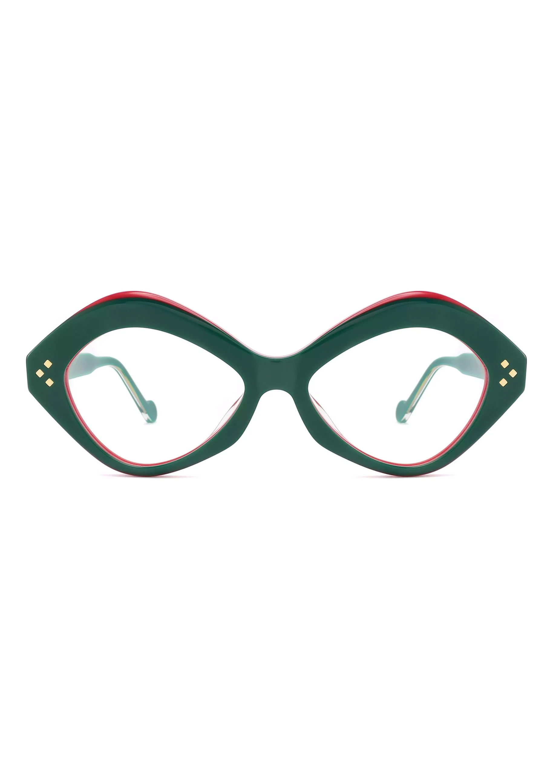 Ouyuan YD1204 montatura occhiali da vista donna verde acetato