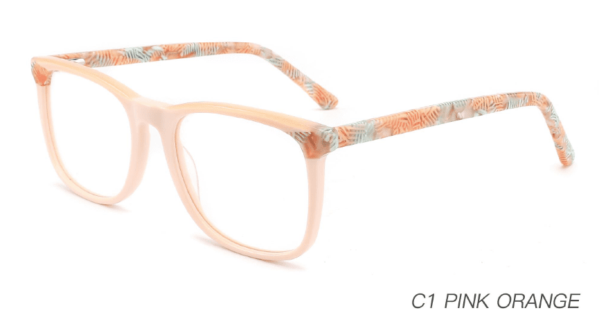 Ouyuan NOA23001 montatura occhiali acetato square colorata