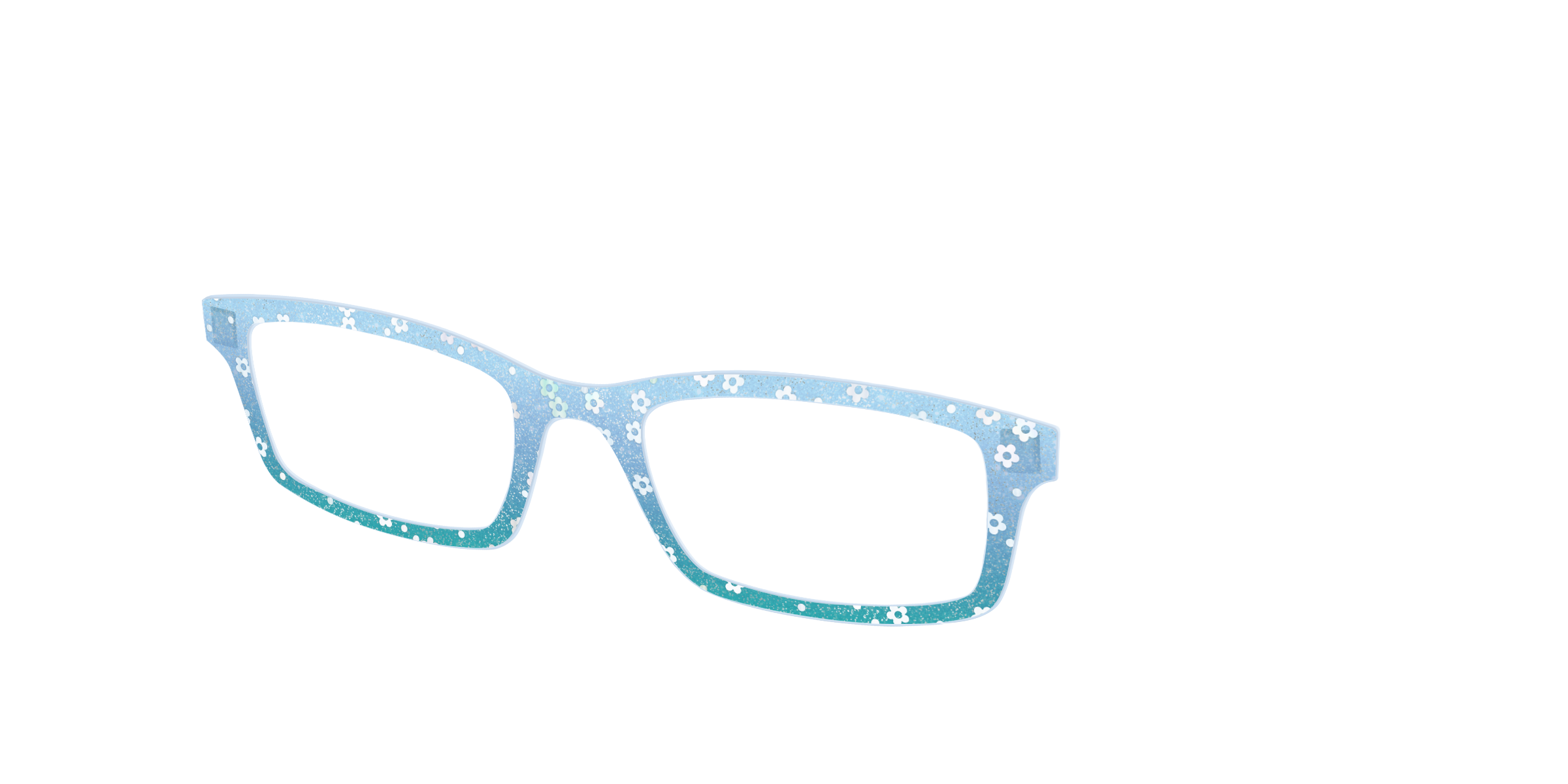 Pair Design Tops Sky Blue Crystal Daisy topper Cedro glitter