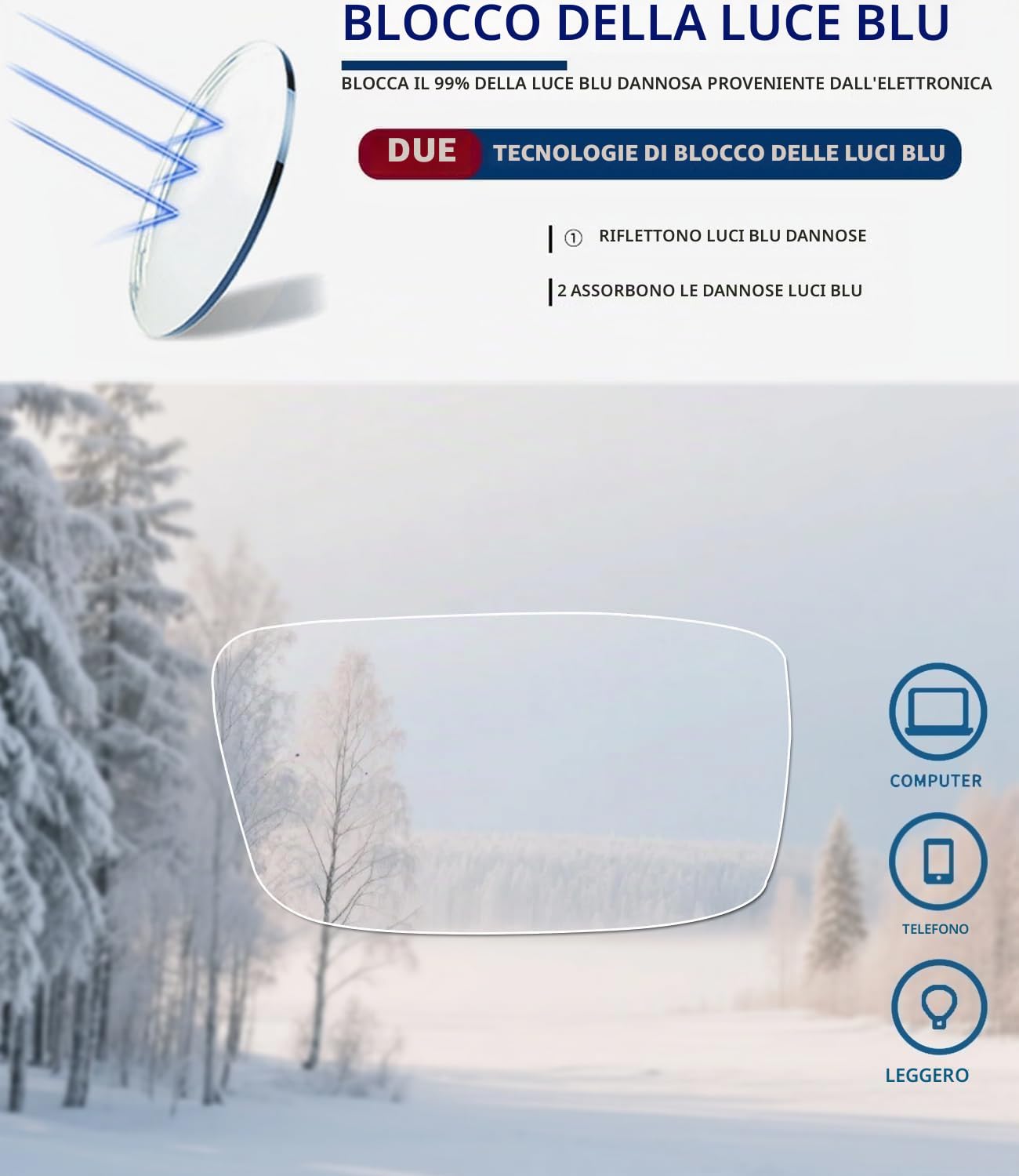 Hubeye Ultra Thin Folding Reading Glasses pieghevoli acciaio 2.0 luce blu