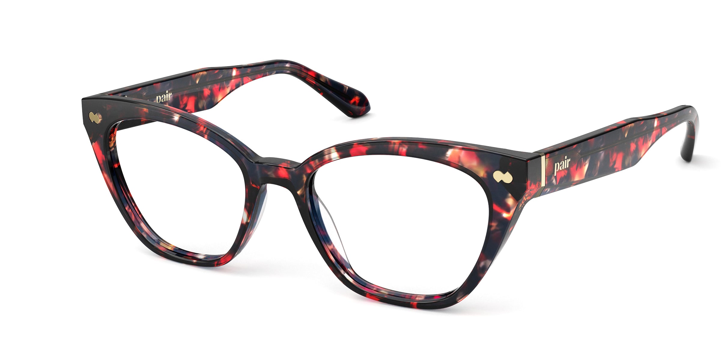 Pair Eyewear Flora Forte montatura occhiali tartarugata rossa