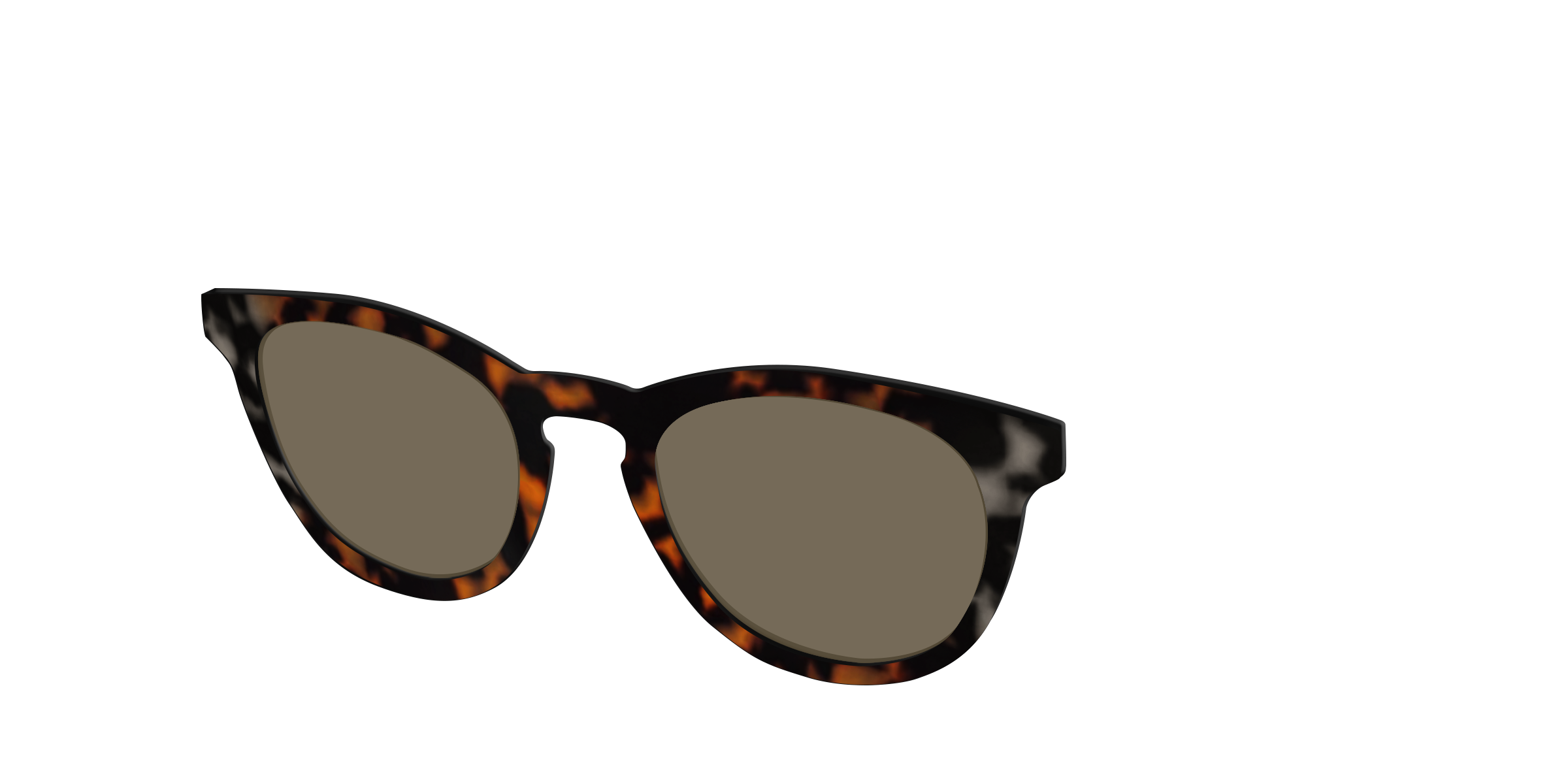 Pair Eyewear Sun Tops Polarized Gray Amber Tortoise clip sole