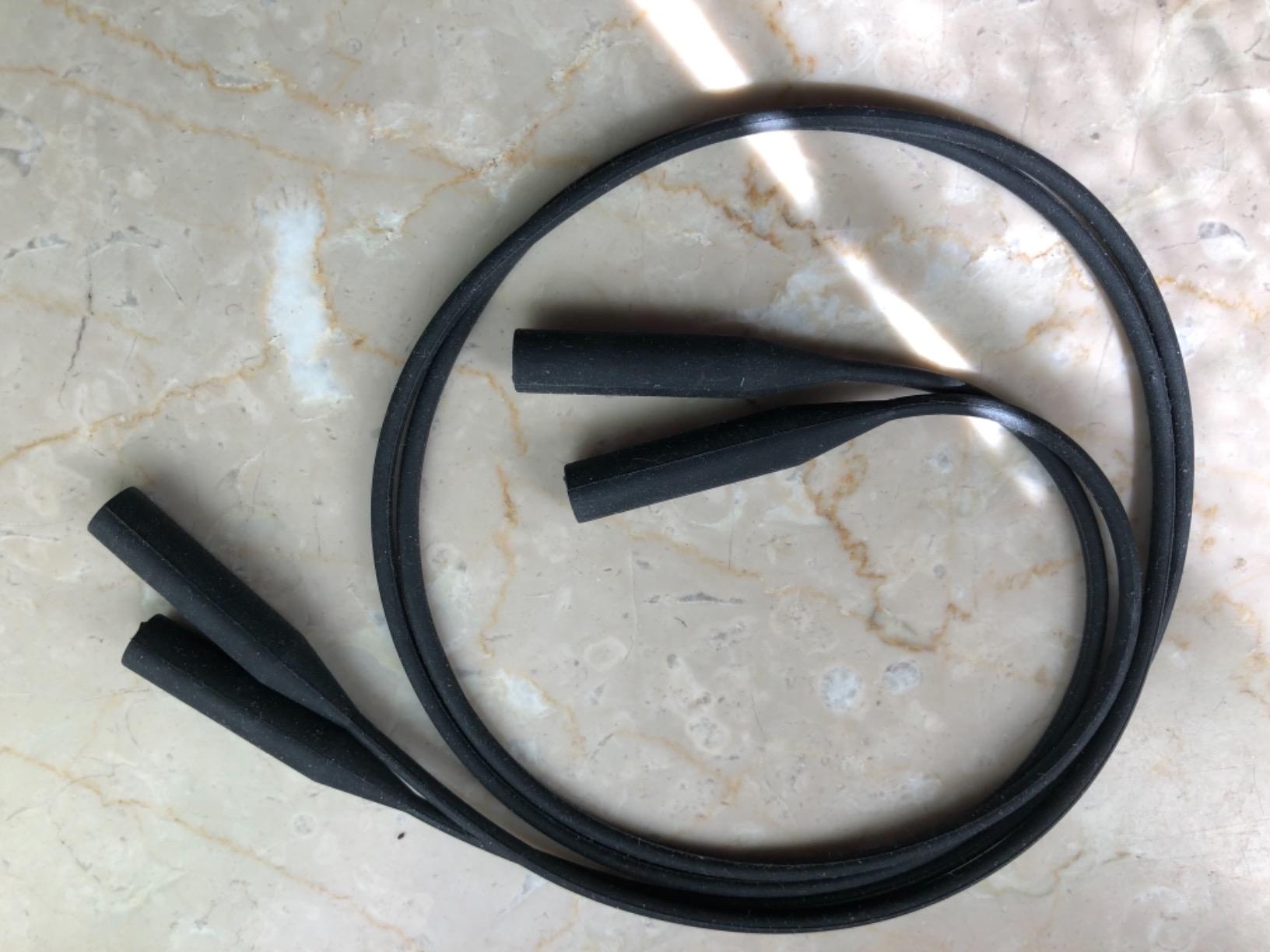 JM Custodie Accessori Occhiali Cinturino Silicone 2 Pezzi Neri