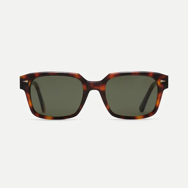 AHLEM Gros Caillou Occhiali da Sole Nero/Verde Acetato