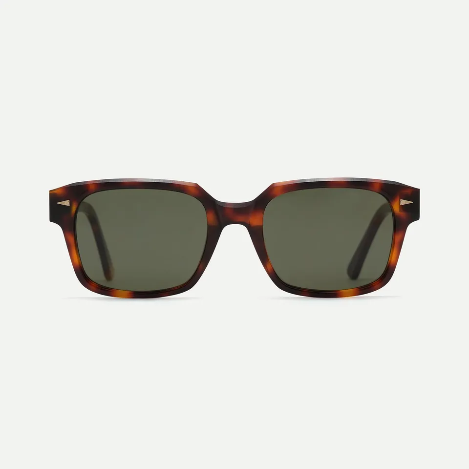 AHLEM Gros Caillou Occhiali da Sole Nero/Verde Acetato