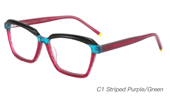 Ouyuan NOA23003 montatura occhiali acetato quadrata 53-14-145