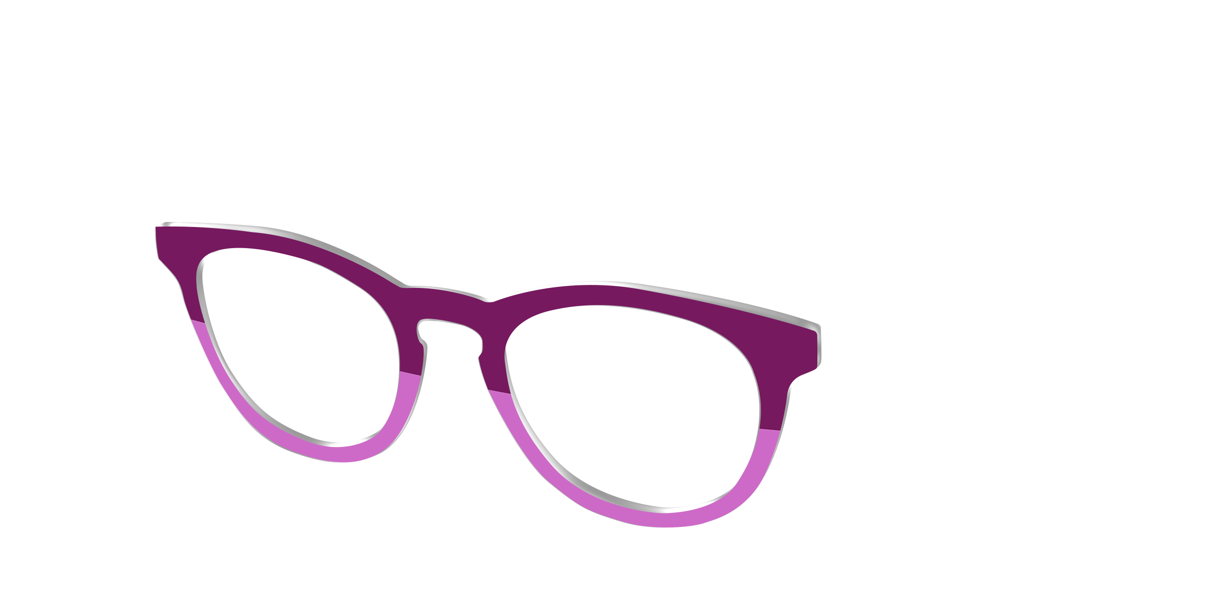 Pair Eyewear Design Tops The Mulberry & Orchid Split top occhiali