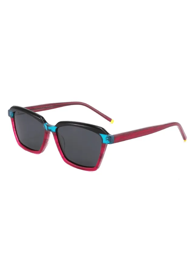 Ouyuan AS00002 occhiali sole donna quadrati multicolore